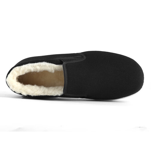3514 Warm Wool Cloth Shoes Elderly Shoes Covers Men's Dad Shoes Winter Thickened Cotton Shoes Black 41