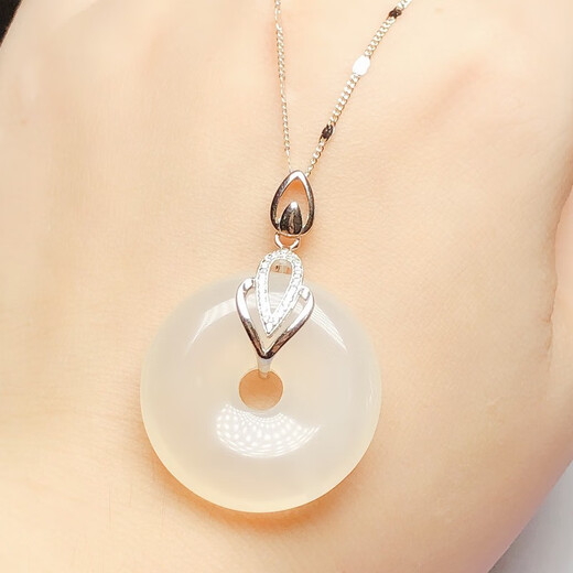 Fat Donglai's same Buddha buckle head 18k gold safety buckle clip buckle jade jade buckle necklace connecting head buckle hanging white gold