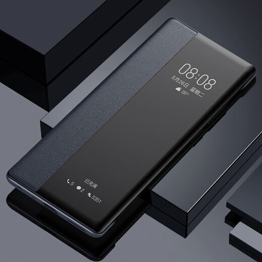 欧麦嘎适用红米note11手机壳11Pro/素皮套5G翻盖式智能保护套视窗NOTE114G防摔外壳 【静夜黑】素皮套钢化膜镜头膜 红米Note115G