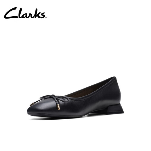 Clarks Qile Zapatos para mujeres Ubree15 Paso Single Single's Spring Light Dance Series Spring Comfort Ballet Zapatos Amplios Zapatos de boda Negro 261748564 37