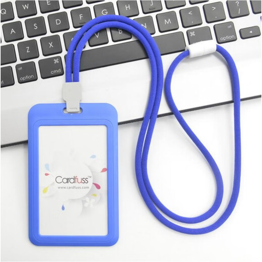 Mode Round Seil Lanyard Tag Mitarbeiter Kartenbuskarte Arbeitskarte Campus Cart Card Card Card Student Bus C5 Blau vertikale Version + 9734 Blaues Roundseil