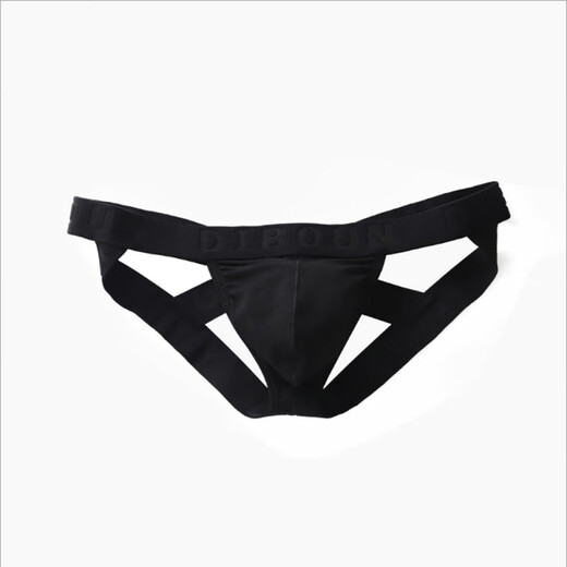 Herren Hüftlebedoppeltongs Gay Sports Unterwäsche Low Taille Hohlräume sexy Tanga Gay T-Coluser [vertraulicher Versand] Weiß L.