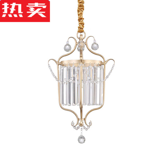 German imported quality cross-border American small chandeliers balcony corridor corridor entrance cloakroom lamp hall light foyer lamp single head 9885 small chandeliers * 3 lamp heads 7W warm light