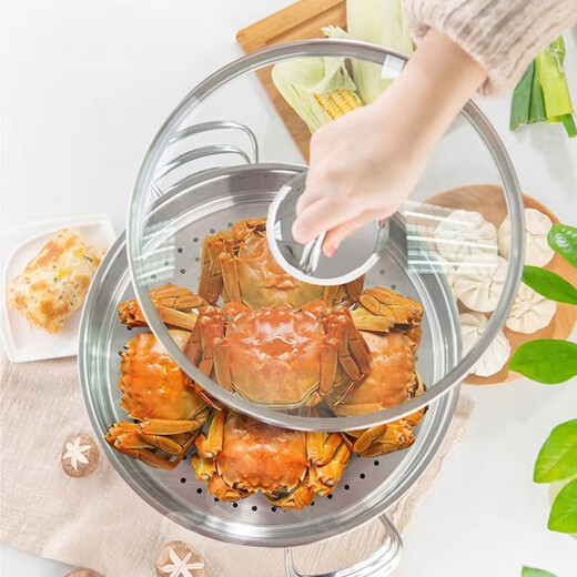 LOCK&LOCK 304 stainless steel steamer pot 28cm steamer set three layers LCM2287SW-3 3 layers 28cm