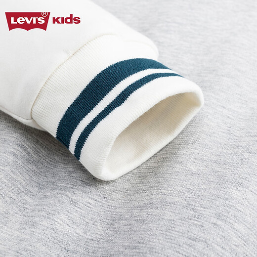 Levi s Levi's children's clothing, the same style in the mall, autumn new boys' knitted jacket, children's baseball uniform jacket, candy white 130/64 recommended height 116-122cm