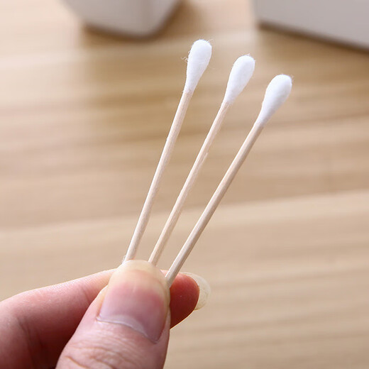 Pet beauty care ear-picking wooden swab cotton swab ear-picking double-ended cotton swab disposable cleaning cotton swab 100 pieces/pack 1 pack
