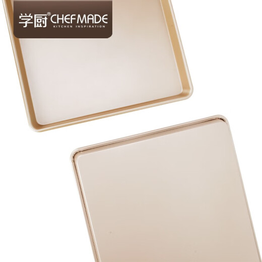 Aprenda a cocinar bandeja para hornear comercial Gran tamaño comercial 60x40 Doble de oro High Gold No-Stick Rectangular Ala de ala para hornear Bande