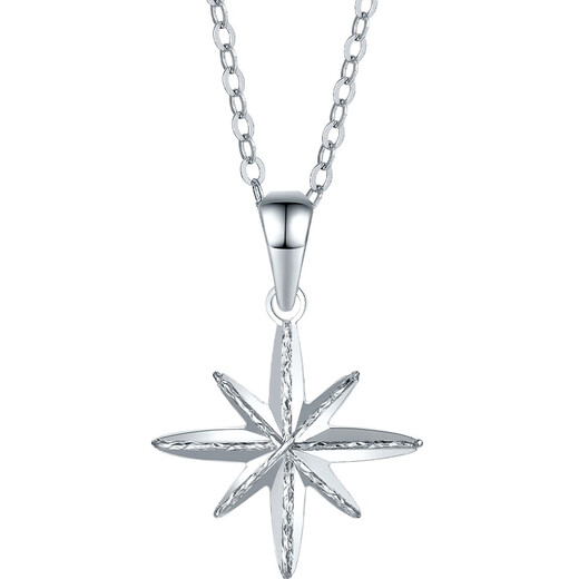 Liuguifu Jewelry PT950 platinum pendant Yuenian Xingyu platinum necklace pendant for women PT0600028 0.8g