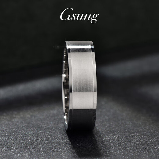 GsunG platinum ring men's PT950 new brushed matte ring platinum ring men's fashionable and atmospheric inner arc priced by gram, contact customer service before bidding for gold price