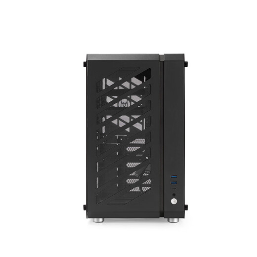 方糖机械大师 酷方C34Pro   小型ATX/EATX主板 支持360水冷 台式侧透 便携桌面方案 铝合金 便携 手提机箱 典雅黑AIR版