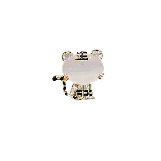 Japanese cute little tiger brooch, trendy personalized gender pin collar pin, anti-exposure buckle, Year of the Tiger accessories, cat-eye little tiger