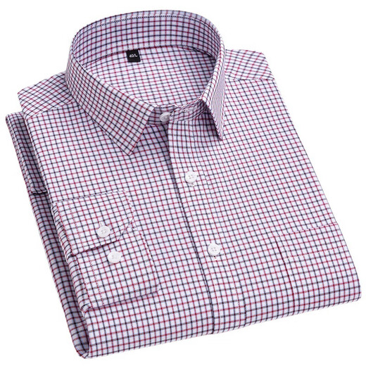 Yunting New Pure Cotton Plaid Shirt Herren-Langarm-Modegeschäft Casual Atmable-Hemd Britisch-Style 18-687 3xl/43