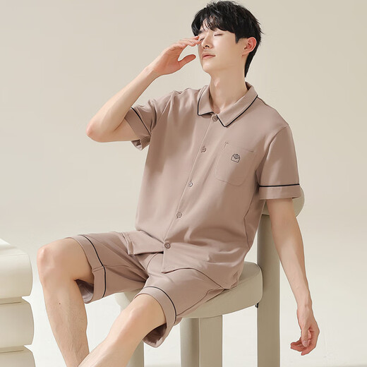 
Modal 7A Antibacterial Men's Pajamas Men's 100% Pure Cotton Summer Shorts New Style Youth Can Wear Outdoor Home Summer 09M12805 XL