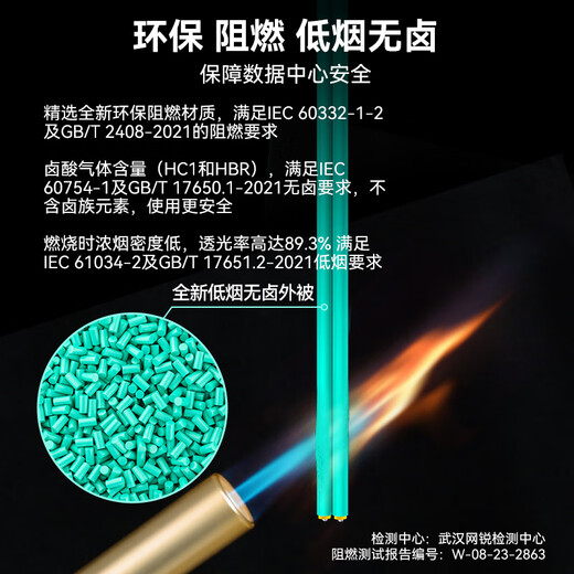 山泽(SAMZHE)光纤跳线 工程电信级万兆LC-LC多模双芯OM4 阻燃低烟无卤光纤入户线 收发器尾纤1米G4-LCLC01