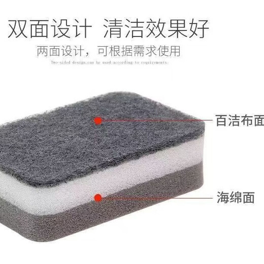 Dishwashing sponges, scouring pads, pans, pots, sponge blocks, kitchen dishwashing cloths, cleaning magic wipes, durable sponge wipes, 5 pieces