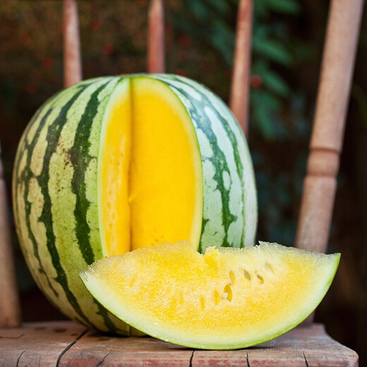 Shouhe yellow flesh watermelon seeds yellow heart gift type yellow flesh Shouguang melon winter and spring home garden melon seeds (Xiaolan) yellow flesh watermelon seeds 10 capsules