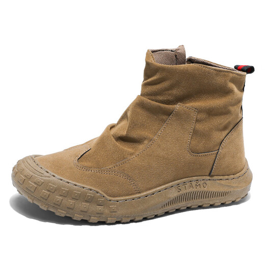 Xingchangwang Martin Boots Herren und Winter 2025 Neue Modetrend -Arbeitskleidung Freizeitschuhe Outdoor Wanderschuhe Khaki Größe 43