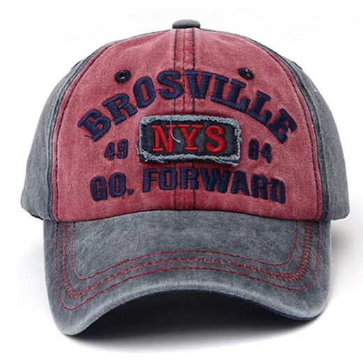 Hualiuyi Aomei Lehuo new cowboy hat men's hat washed and distressed duck bill outdoor fashion personality baseball sports cap navy blue adjustable