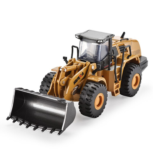Huina model alloy engineering vehicle 1 50 loader truck bulldozer forklift static model hinged alloy inertia car model toy 1 50 alloy loader truck model 7714-1