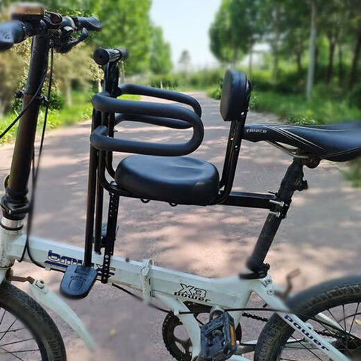 Bicycle front child seat bicycle mountain bike folding bicycle fully surrounded baby chair baby safety seat luxury seat half guardrail