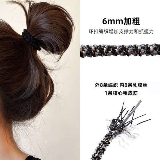 Chimera (CHIMERA) 12-piece set of basic hair-tying rubber bands, fashionable and versatile ponytail hair ropes, ball hair circles, high-elastic and durable headbands