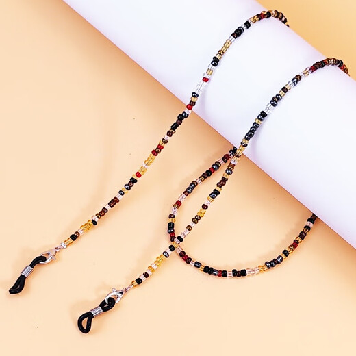叕二啕 Glasses accessories hanging chain anti-slip glasses belt glasses retro fashion hanging neck presbyopic sunglasses chain presbyopic chain tortoiseshell color