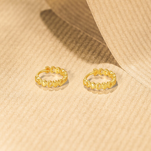 Saturday Blessing Yellow 18K Gold Earrings Love Gold Earrings Earrings Girls Birthday Gift C0913183 Pair