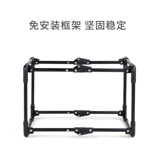 Vieruodis Pet Portable Cage pour sortir de petits, moyens et grands chiens, chiens, chats, cabine à boîte à air pliable légère, cage de chiens automobiles, taille noire [suggérée pour une utilisation chez les chiens de taille moyenne]