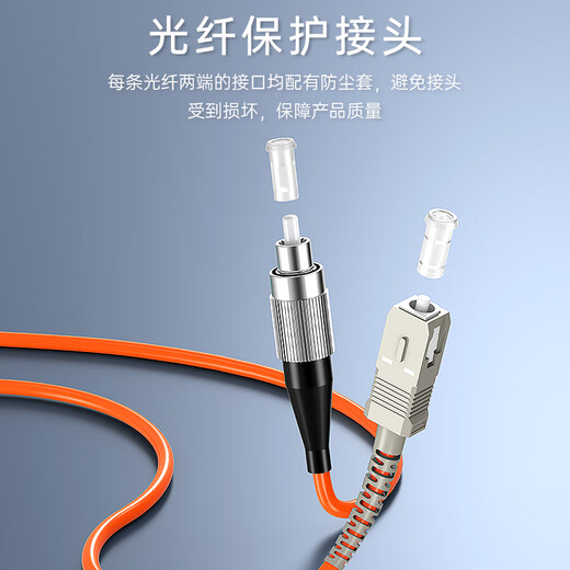 
SK-LINK fiber optic jumper SC-SC Gigabit multi-mode dual-core UPC fiber optic cable room transceiver OM2 pigtail 50/125um low smoke halogen-free 3 meters SK-TX1GMM-2SCSC3M