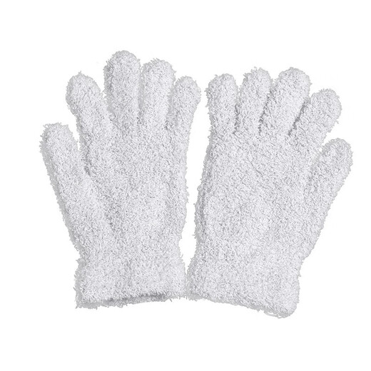 Senyong Wenwan Gloves Thousand Hair Gloves Plate Play Walnut Thickened Plush Wear-Resistant Polishing Pads Cleaning King Kong Wenwan Thickened Thousand Hair Gloves Milk White Two Pairs Length 22cm