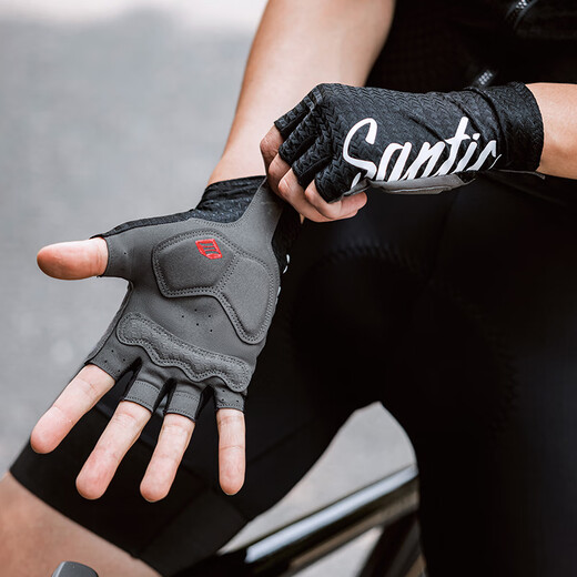 Sendike Spring and Summer Cycling Gloves Road Bike Short Finger Gloves Vientiane White M