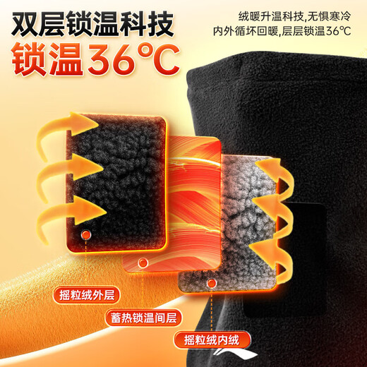 Pull-back scarf for men in winter, warm and thickened scarf, neck protection, outdoor riding, wind and cold protection, face covering, riding electric bike, face towel