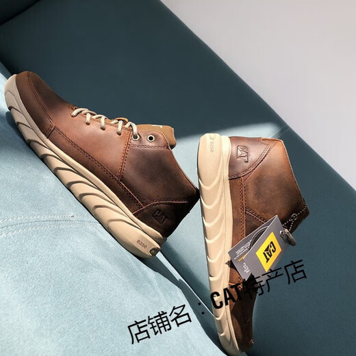 Caterpillar 2024 Neues High-Top-Schnür-up-Männerzehenschicht Cowide Crazy Horse Leder reiben Farbe Leichte Arbeitskleidung Martin Boots Brown 40