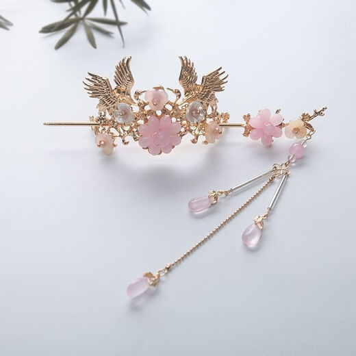 Children's Hanfu small hair crown, ancient style tassels, step-shaking princess headdress, hairpin, children's ancient costume hairpin, performance accessories, hairpin + hairpin