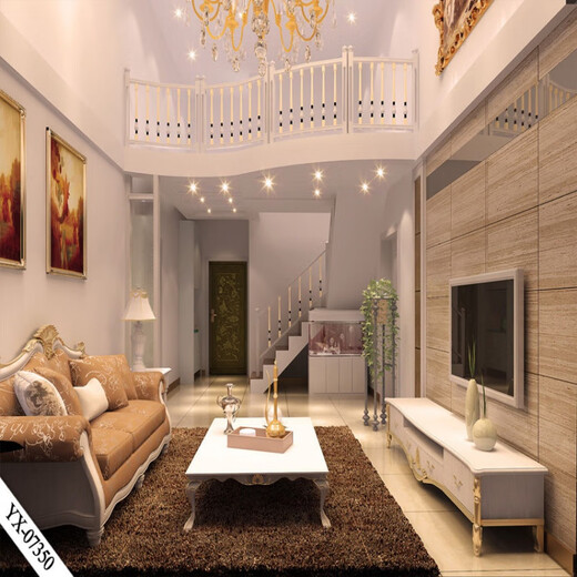 Clcey Anchor Live Broadcast Room Hintergrund Wandtuch 3D dreidimensional realistisches Wohnzimmer Treppe Internet Promi Anker Hintergrundtuch 7371 Breite 1,8 Meter hoch 2 Meter