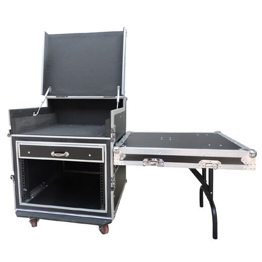 12U16U flight case cabinet power amplifier audio cabinet mixer with shelf flight case stage equipment cabinet 8+4 single layer one workbench + 2u drawer