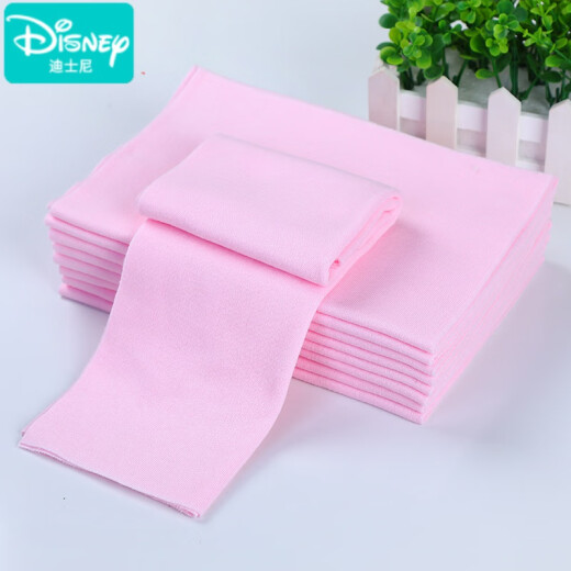 迪士尼（Disney）尿布纯棉新生儿芥子布婴儿介子可洗宝宝大尿戒子全棉尿片布料吸水 10条装 随机颜色（囎尿布扣） L
