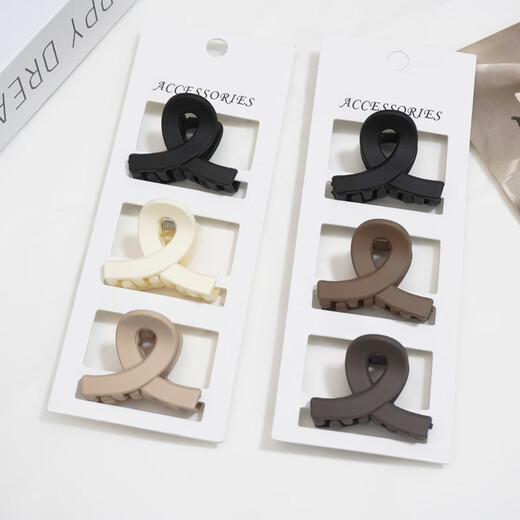 Sha Yanqian's short perm hairpin for short hair and long transitional period device small grabber hairpin for the back of the head, half-tied hair style, suitable for small hair volume, coffee color