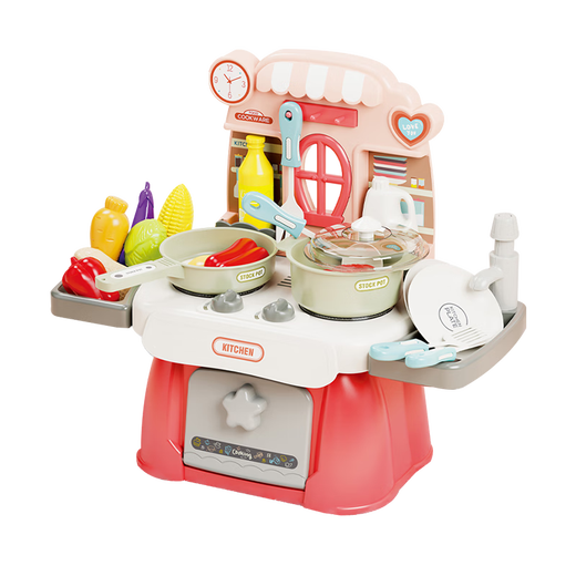 Mamá y papá juguetes de cocina para niños Mini casa jugando simulación de cocción 3-6 años actor y juguetes ligeros