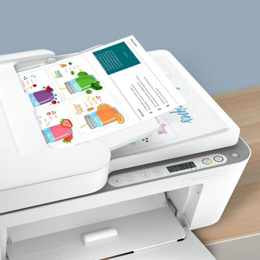 HP 4155e color inkjet printing and copying scan machine home student homework office wireless wifi printer 4152e document feeder continuous copy HP 4100 series bare metal large capacity ink cartridge black color set
