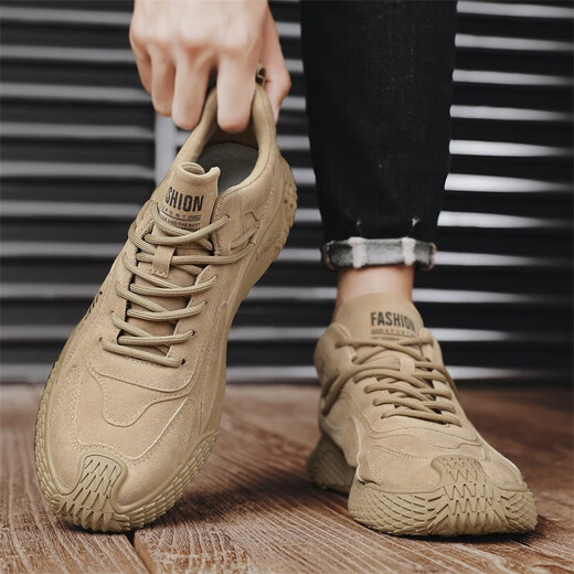 Changxiang Huili Arbeitsschuhe Männer, die lange Zeit an Baustellen arbeiten, wasserdichte, gleitungsresistente, kräftig-resistente Arbeitsschuhe Frühlings- und Sommerarbeitsschutzschuhe Männer Khaki 39