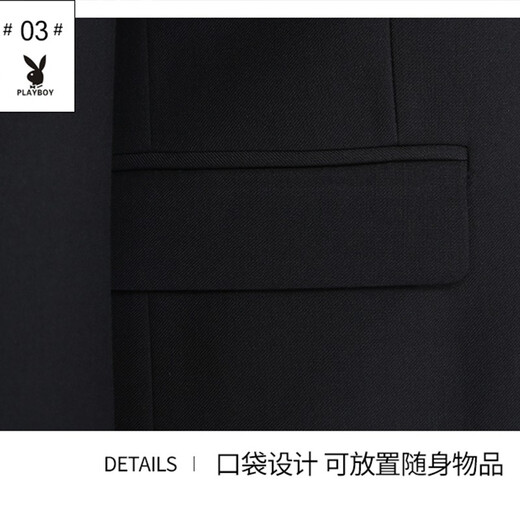 Playboy Suit Suit Men's Jacket Korean Slim Fit Groomsmen Wedding Business Casual Professional Formal Small Suit Men Two-Button Black Suit + Vest + Shirt + Gift Bag XL 175