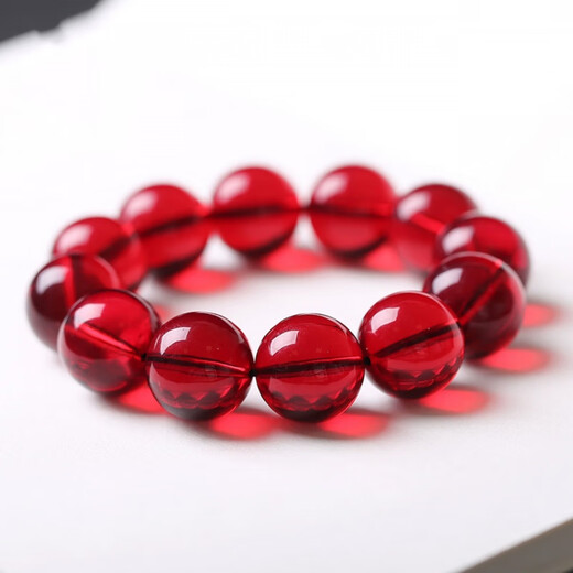 Zhimo natural 7A grade burgundy blood amber bracelet amber beeswax blood blue amber bracelet for men and women blood amber bracelet 16mm + certificate