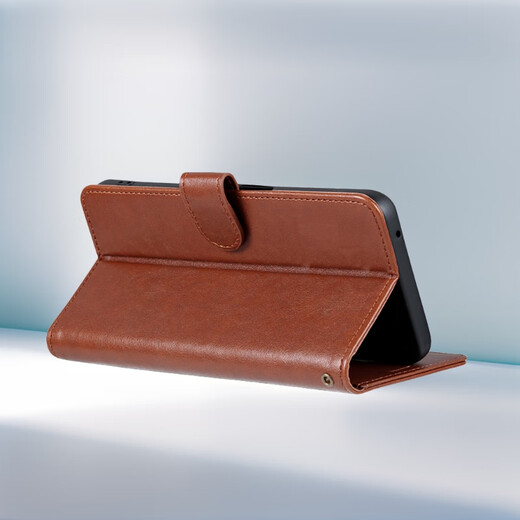 Ju Xiaozhi is suitable for oppoK12X mobile phone case flip leather case PJT110 wallet card case full-package anti-fall soft inner shell with magnetic buckle protective cover for men and women oppo K12X [brown]