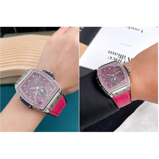 【二手95新】宇舶表（HUBLOT）大爆炸BIG BANG系列42mm自动机械女士运动休闲时尚腕表  647.NX.7371.LR.1233 粉色盘