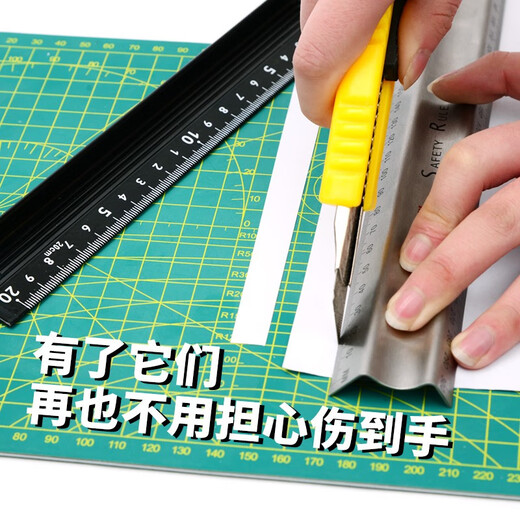 MYTEC Art Ruler Advertising Protective Ruler T-square Anti-deviation Aluminum Alloy Ruler Drawing Ruler Cutting Advertising Anti-slip Anti-cut Hand Cutting Ruler Hardness High Precision L-type 1000mm Protective Ruler