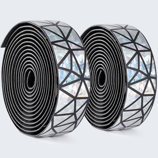 ROCKBROS road handlebars with bicycle handlebars, anti-slip straps, wear-resistant colorful cycling equipment accessories, sequined gradient style - silver