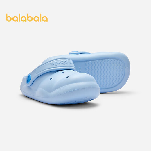 Balabala Kinderschuhe Kinderschuhen Sommer-Heimat und Mädchen bequeme Tide-Lochschuhe ohne Schlupf-Loch Blau Ton 00388 Größe 33