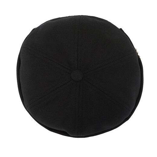 
Mo Zilan brimless hat men and women same round hat yuppie hat watermelon hat round hat landlord hat trendy brand spring and autumn retro melon skin hat black adjustable