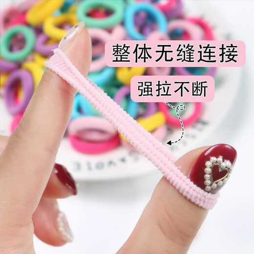 Gardenia Blossoms 100 pcs children's seamless hair ties rubber bands for little girls that won't hurt their hair baby hair ties 100 pcs macaron color children's hair ties